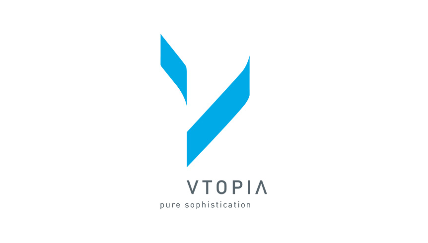 Vtopia design logo